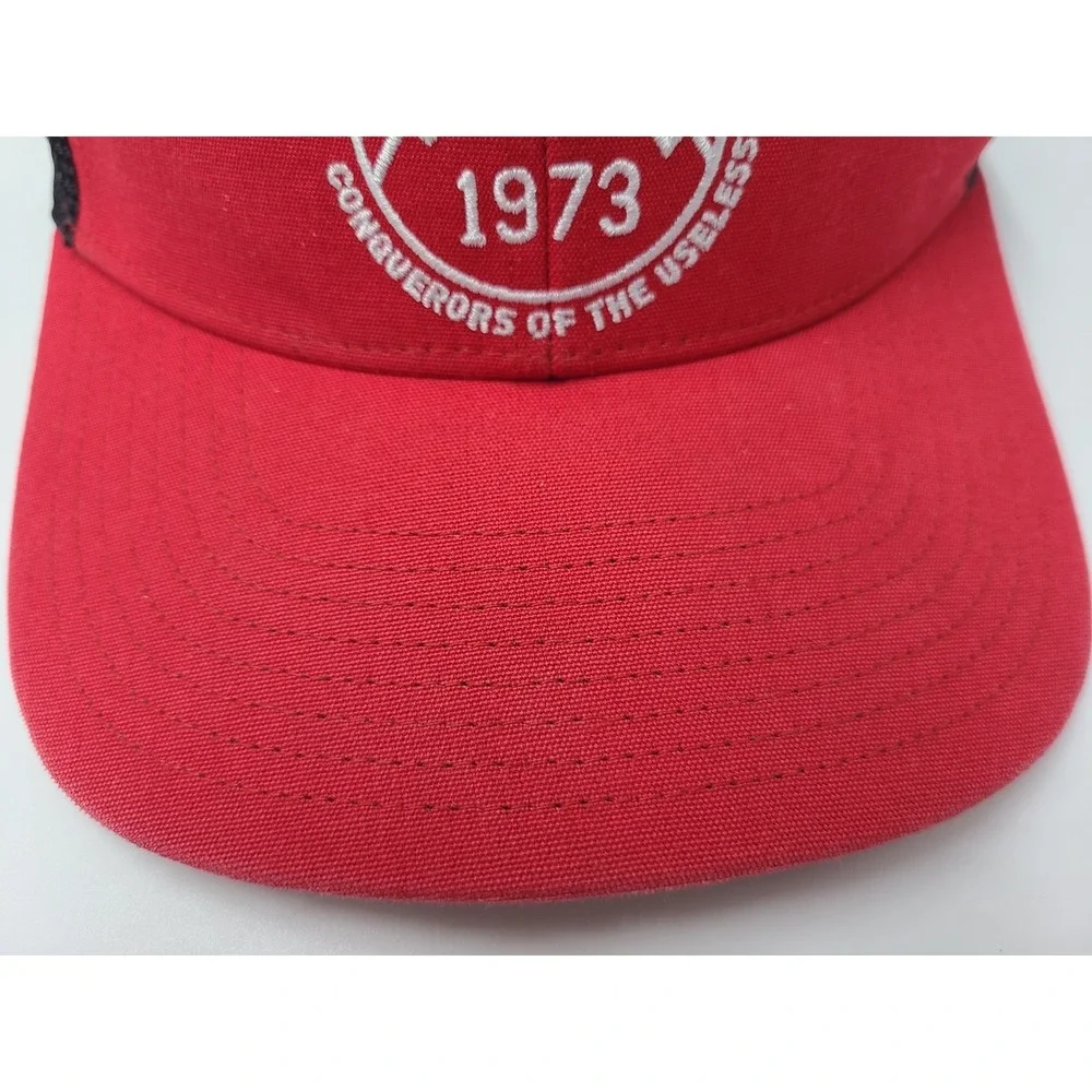 Patagonia Conquerors of the Useless Mesh Trucker‎ Snapback Hat Cap Men Red Black